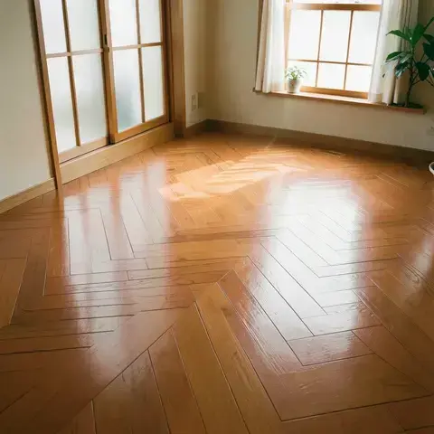 シェブロン柄ビニール床材